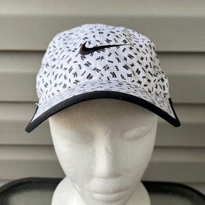 RARE- Nike Spell out Over White/Black Hat With Adjustable Strap